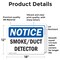 Signmission Smoke Duct Detector, 18 in W x Rectangle, Vinyl Decal OS-2PACK-NS-D-1218-L-18349 - alternate 2